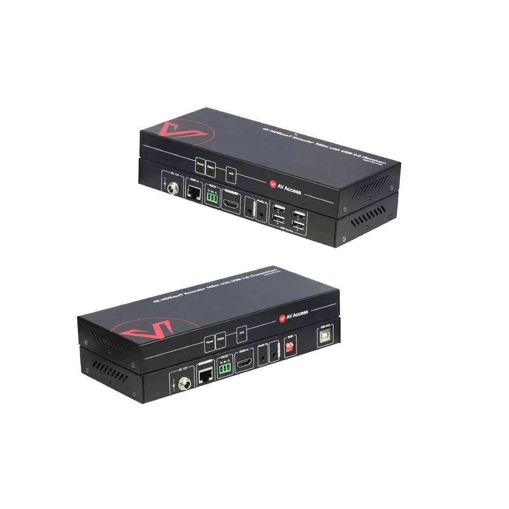 HDMI USB Extender KVM, 100m 4K 60Hz Over Cat5e/6a, 4 Ports USB2.0, RS232, POE I579