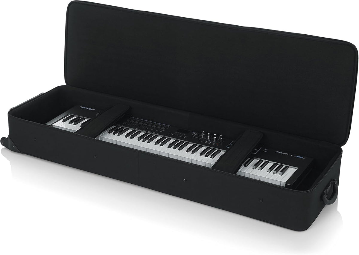 Lightweight Rolling Keyboard Case for 88 Note Keyboards and Electric Pianos E6761