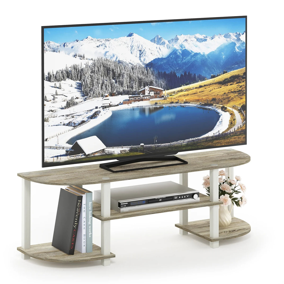 Sonoma Oak/White TV Entertainment Center O5368