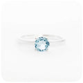 Topaz Solitaire Ring 925 Sterling Silver Gemstone Jewelry J952232