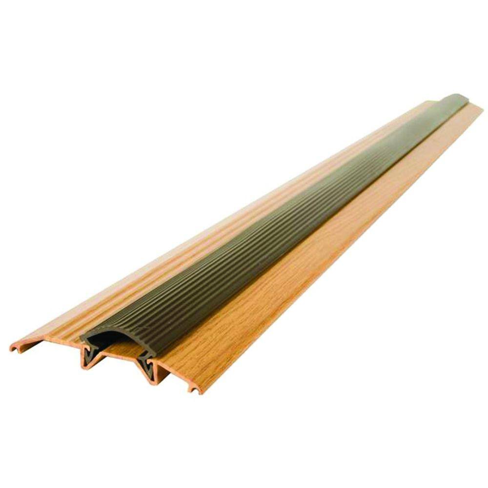 Oak Aluminum Threshold with Vinyl Seal D459