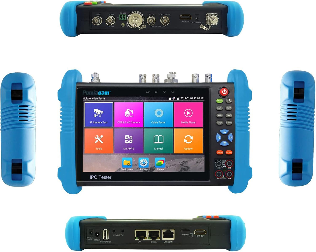 7'' IPS Touch Screen WiFi 4K H.265 HDMI 8MP CVI TVI AHD SDI CVBS Camera Tester O99048