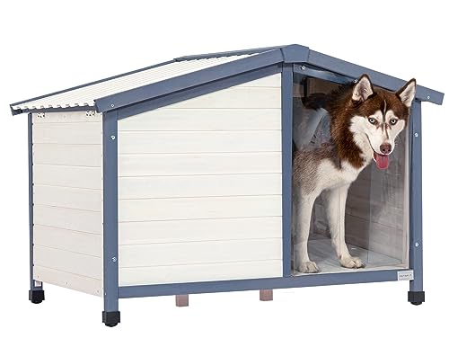 White Small Dog House with PVC Roof G8538