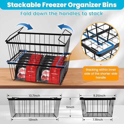 3 Pack Stackable Freezer Organizer Bins T7986