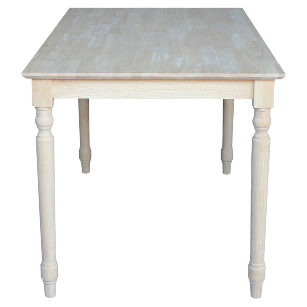 Unfinished 30" Solid Dining Table with Turned Legs B3766