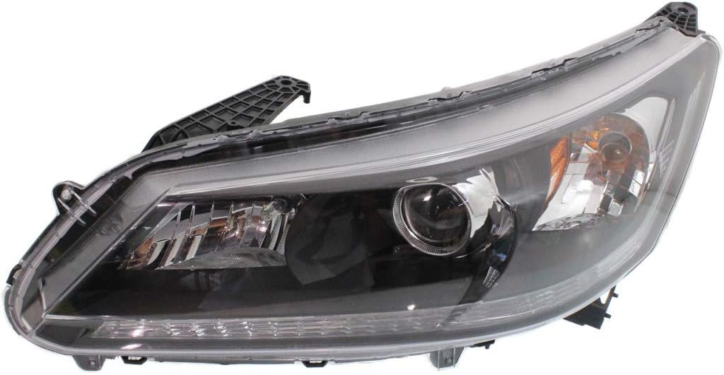 Honda Accord Headlight 2013 2014 2015 Driver Side Halogen Bulbs Included Sedan H6742