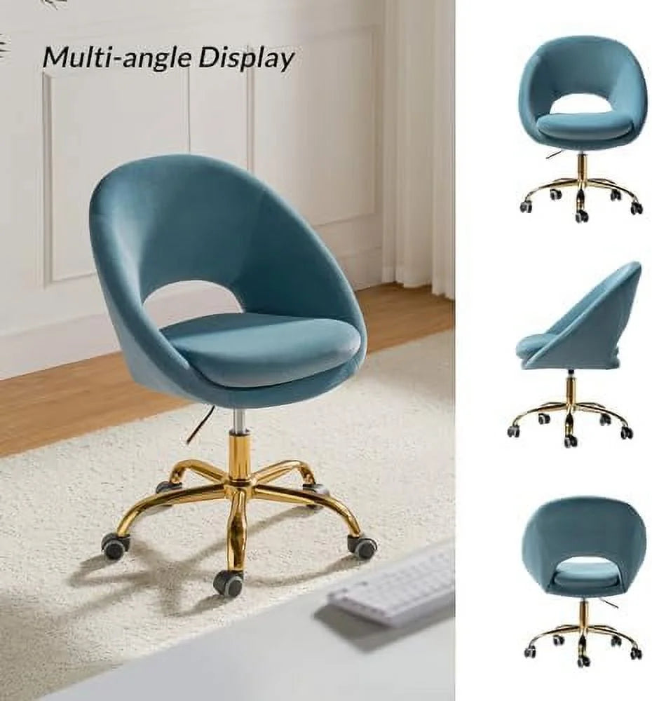 Yellow Velvet Office Chair Z118505