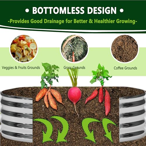 2PCS Galvanized Raised Garden Bed Kit O872674