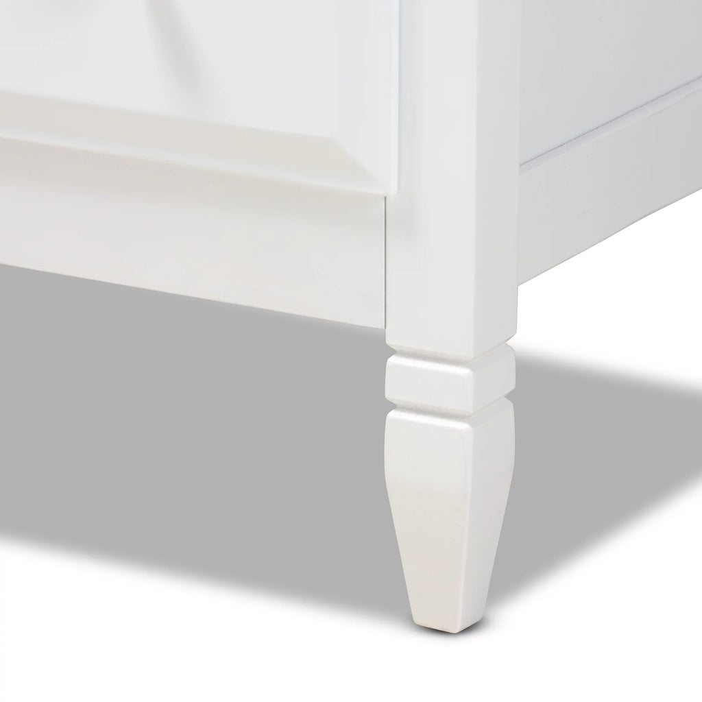 White 4-Drawer Wood Bedroom Chest B97453