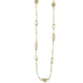 Faux Pearl And Crystal Rope Necklace 38" C94474