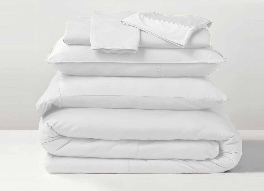 Bright White King/California King Polyester Bedding Set X348664
