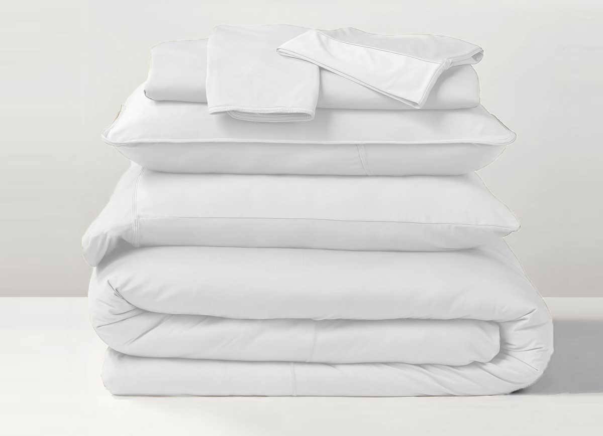 Bright White King/California King Polyester Bedding Set X348664
