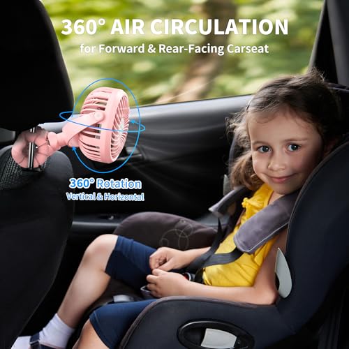 Battery Operated Stroller Fan Clip On Fan 3 Speeds Black D792158