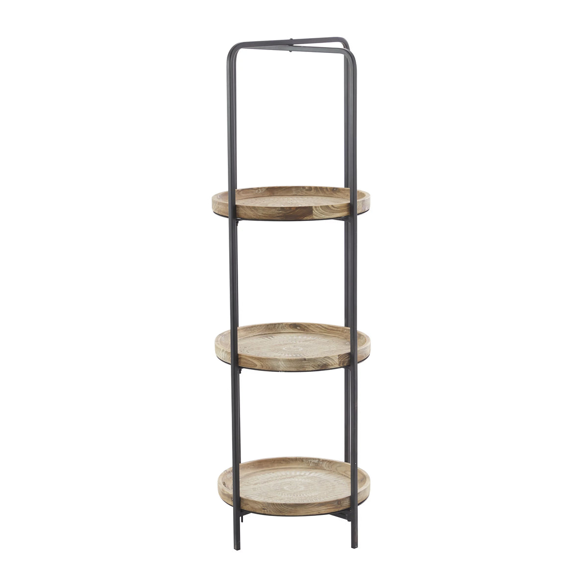 Brown Wood 3-Tier Shelving Unit Z9971
