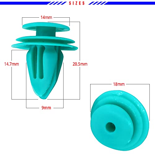 30x Nylon 8mm Door Panel Push Clips with Seal B90353