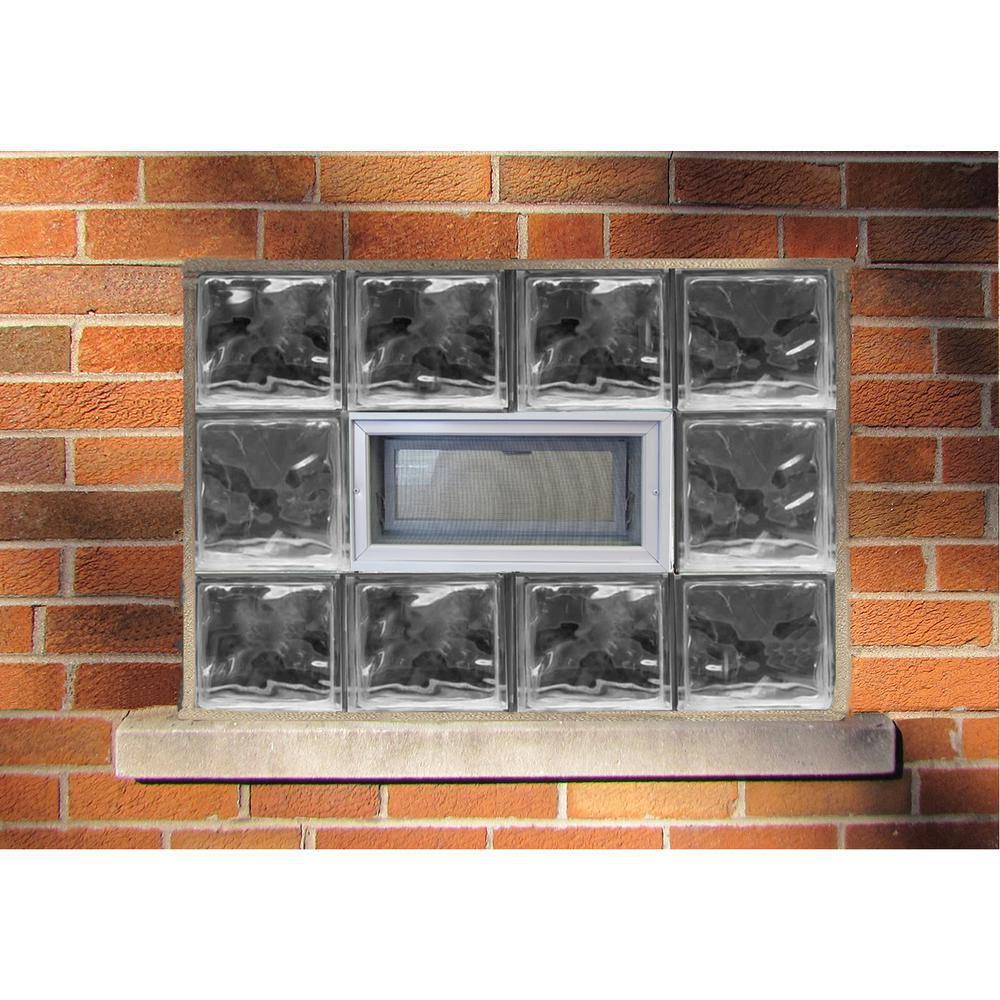 7.75 in. x 7.75 in. x 3.12 in. Wave Pattern Glass Block (10-Pack) C718825