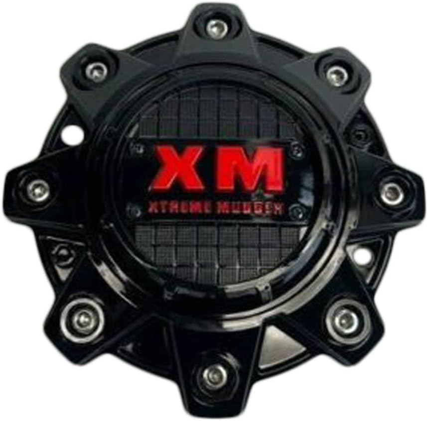 Gloss Black and Red Logo Wheel Center Cap M48812