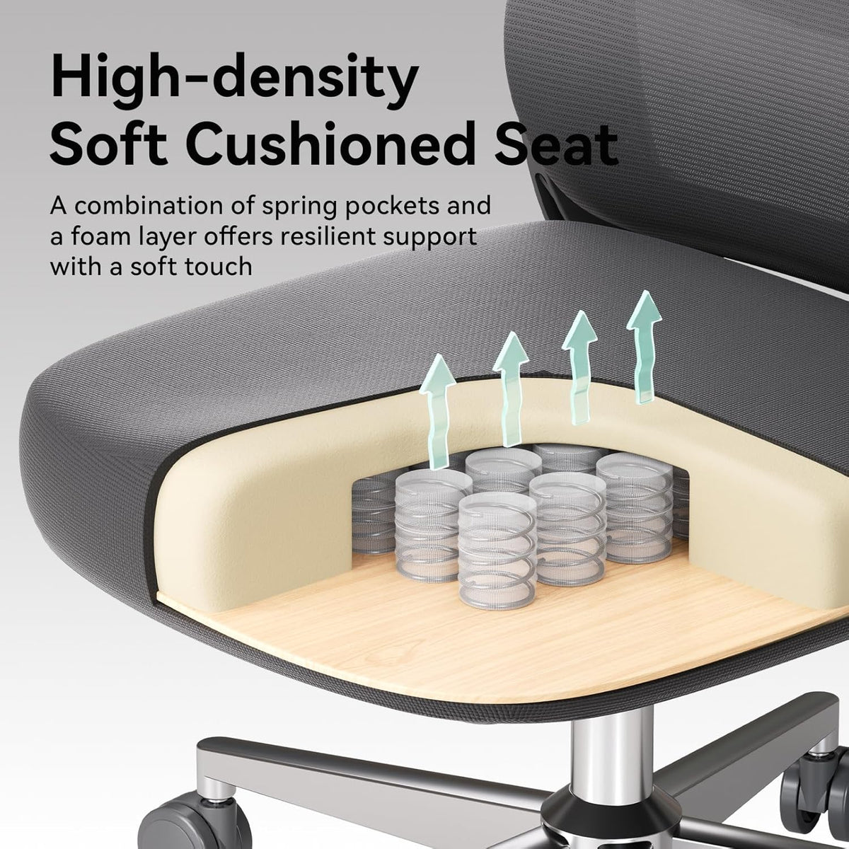 Black Ergonomic Swivel Office Chair with Adjustable Armrest and Headrest U407228