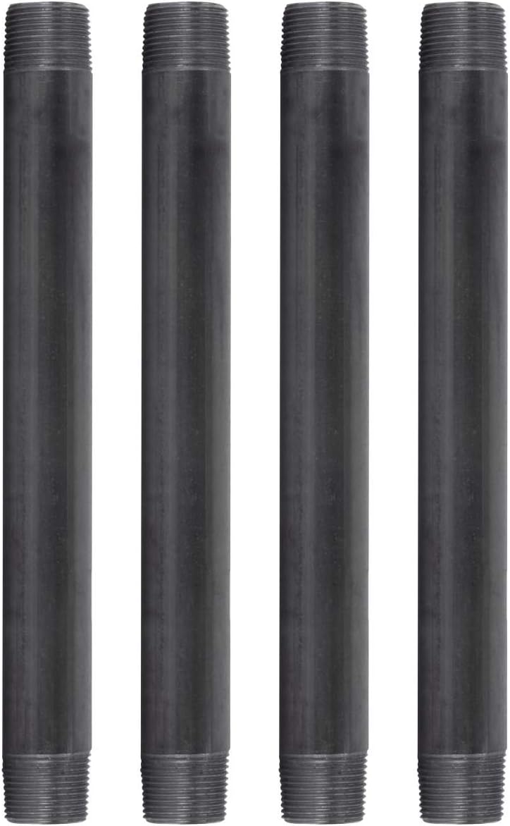 1” x 12” Malleable Cast Iron Pipe Nipple 4 Pack V418