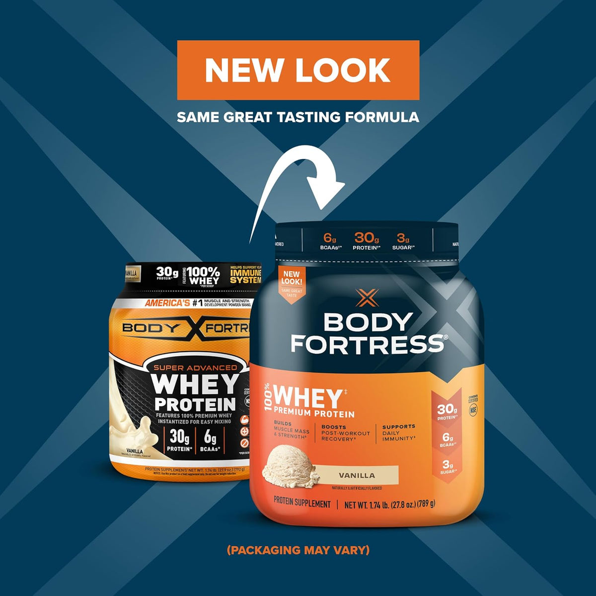 Vanilla and Chocolate Whey Protein Powder, 1.74lbs and 1.78lbs F425