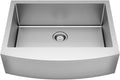 33X22-Inch Apron Stainless Steel Sink with Grid and Drain T6511