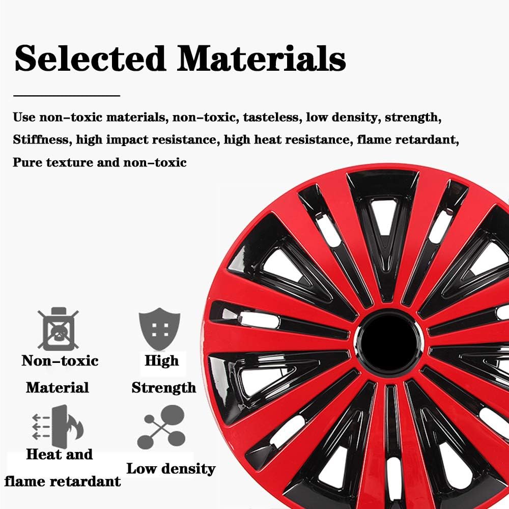 14inch Red Car Hub Caps W6346