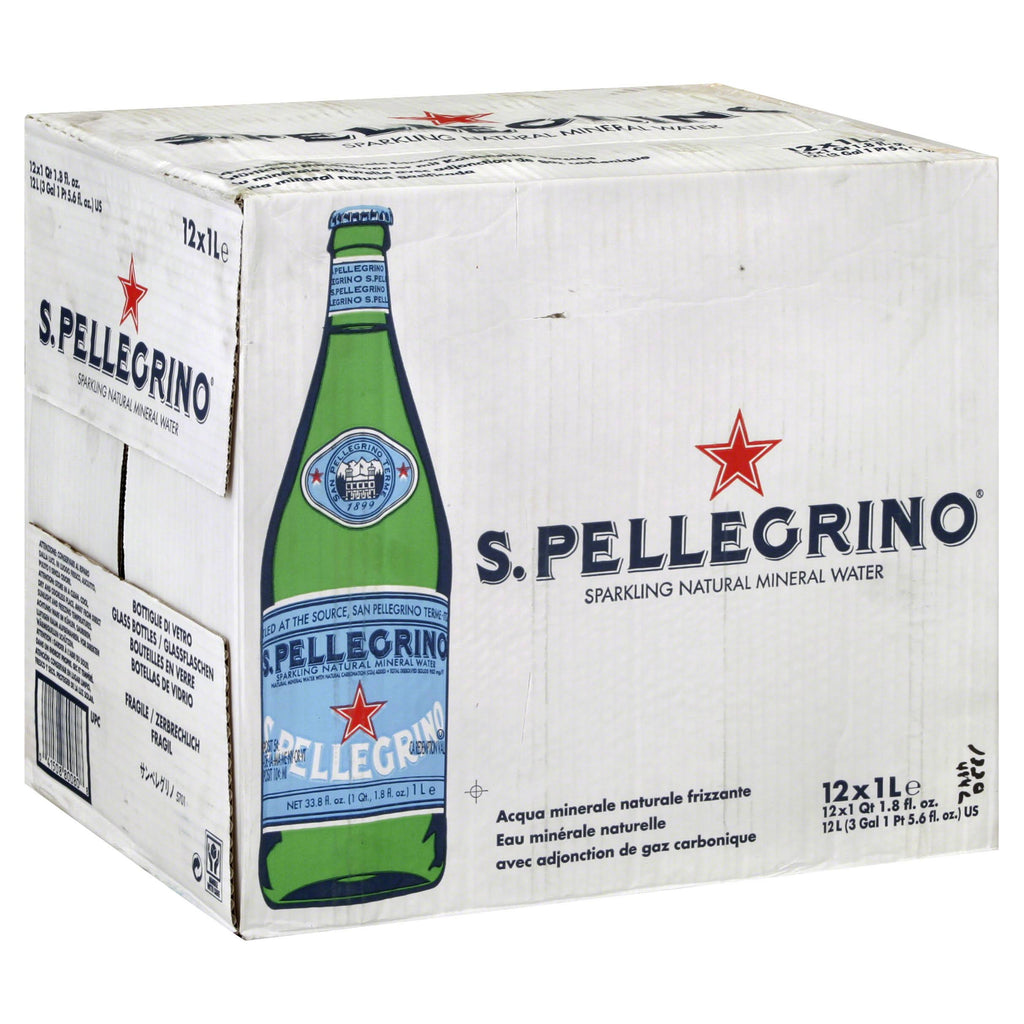 Sparkling Natural Mineral Water - 12 - 1 qt 1.8 fl oz bottles Y620149
