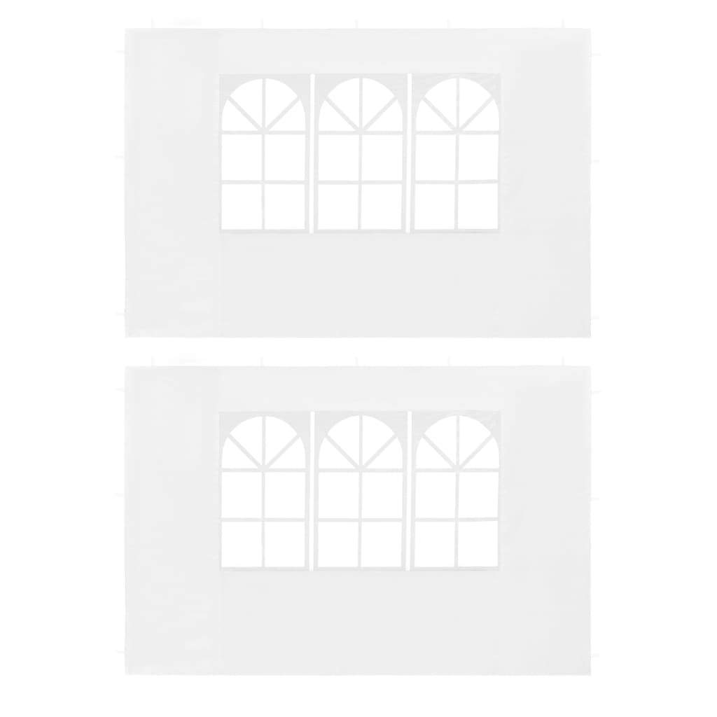 Party Tent Sidewall 2 pcs with Window PE White K912191