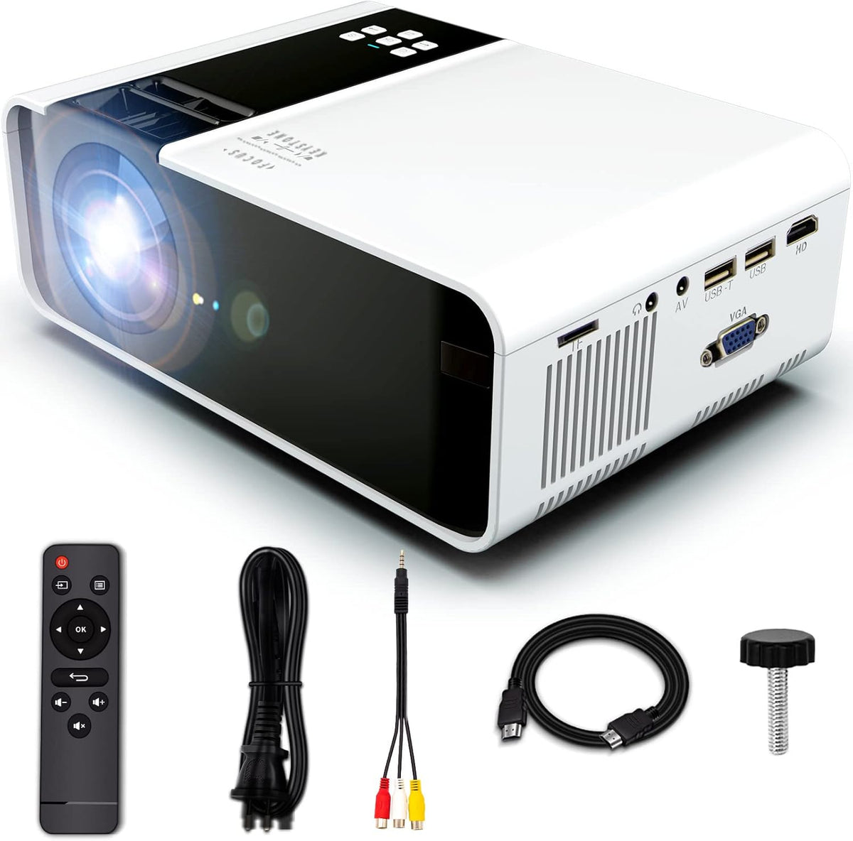 Mini Portable Projector 1080P Supported Full HD Outdoor Movie Projector G276539