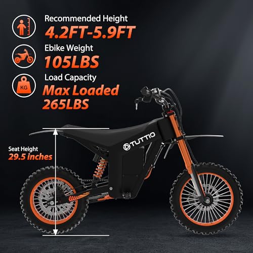 14"/12" Fat Tire 2000W Electric Dirt Bike with 48V 21AH Battery F5914