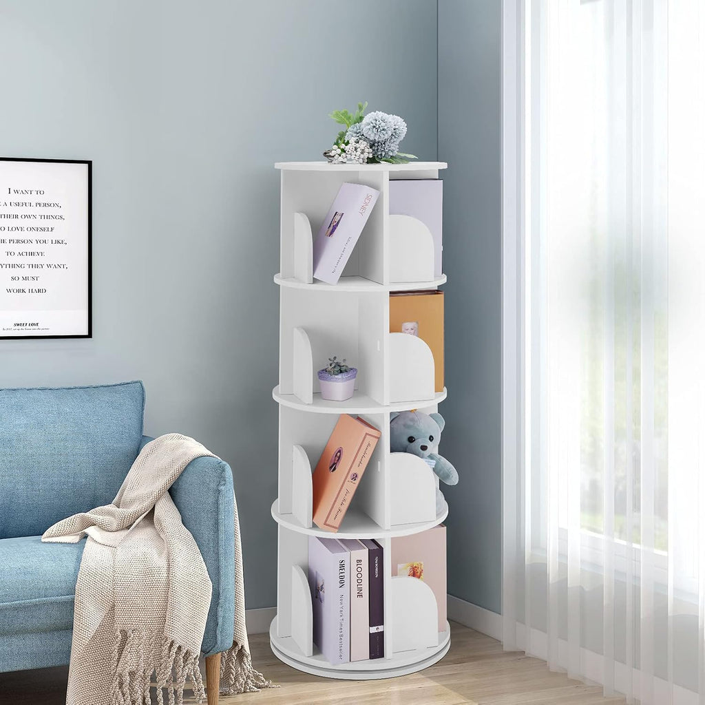 Rotating 360 Display Floor Standing Bookshelf Storage Rack O54049