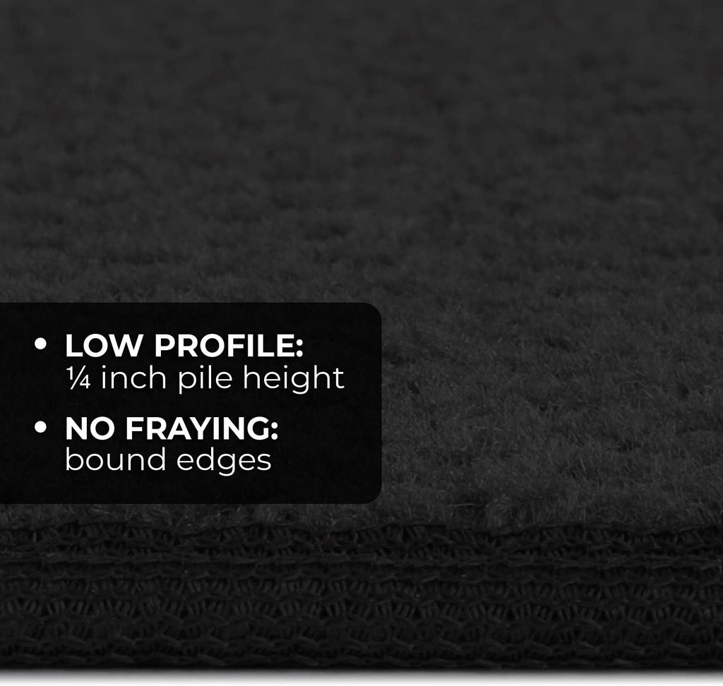 Set of 12 Skid-Resistant Carpet Stair Treads Black 8 Inches X 23.5 Inches G231