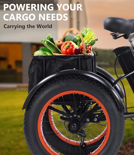 Electric Tricycle with 500W Motor, 20"x4.0" Fat Tire, 48V15Ah Battery S76876