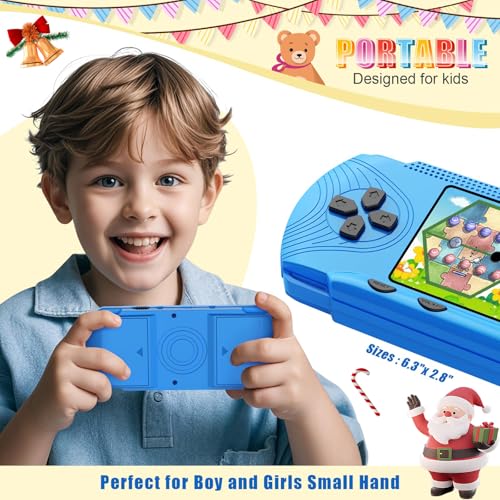 Handheld Game Console 3" HD Screen Built in 258 Video Games Blue L421