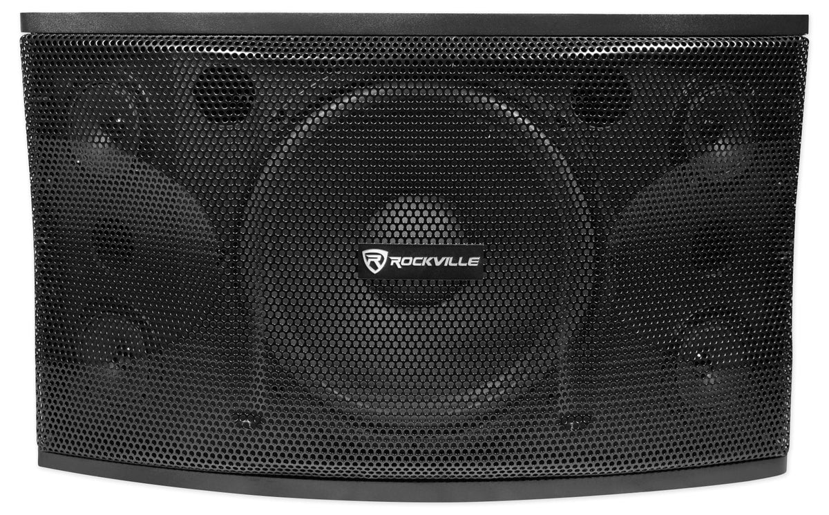 12" 3-Way 1600w Karaoke Speakers with Amplifier and Wireless Mics F879460