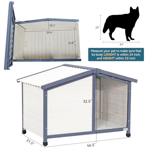 White Small Dog House with PVC Roof G8538