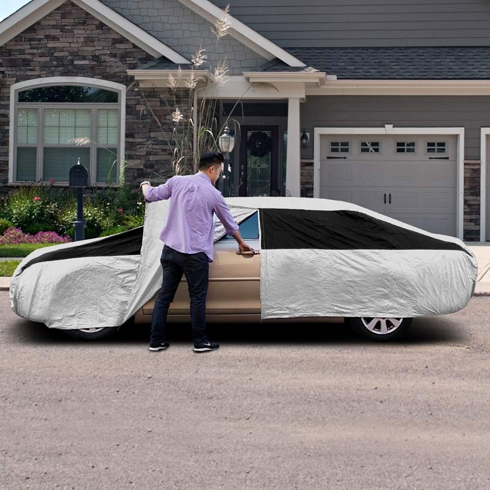 Lightweight Poly 210T Car Cover for Large Sedans O107497