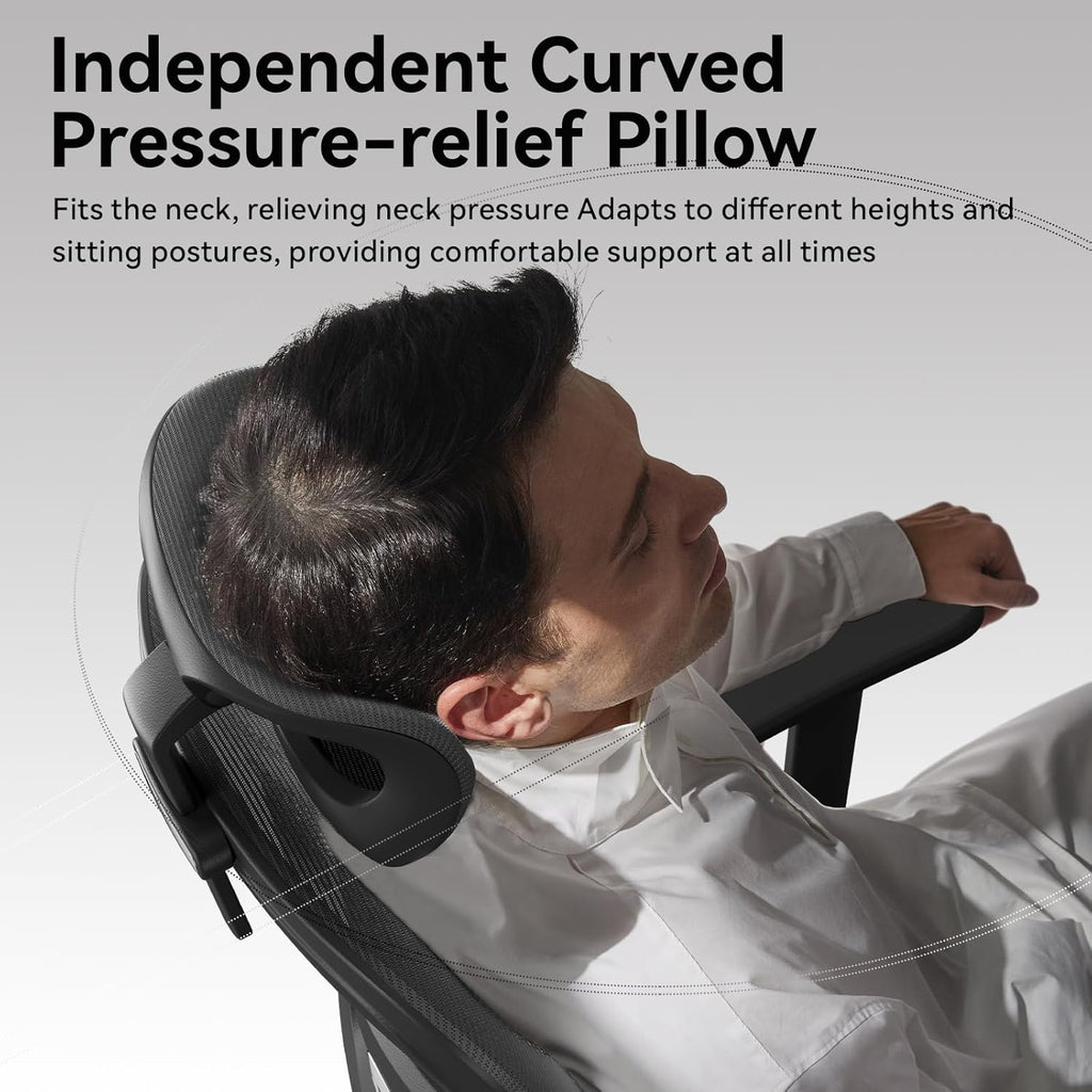 Black Ergonomic Swivel Office Chair with Adjustable Armrest and Headrest U407228