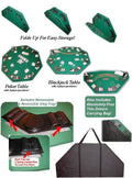Poker and Blackjack Table Top with Case D535