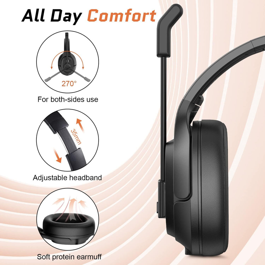Noise Canceling Trucker Bluetooth Headset with Microphone F4352