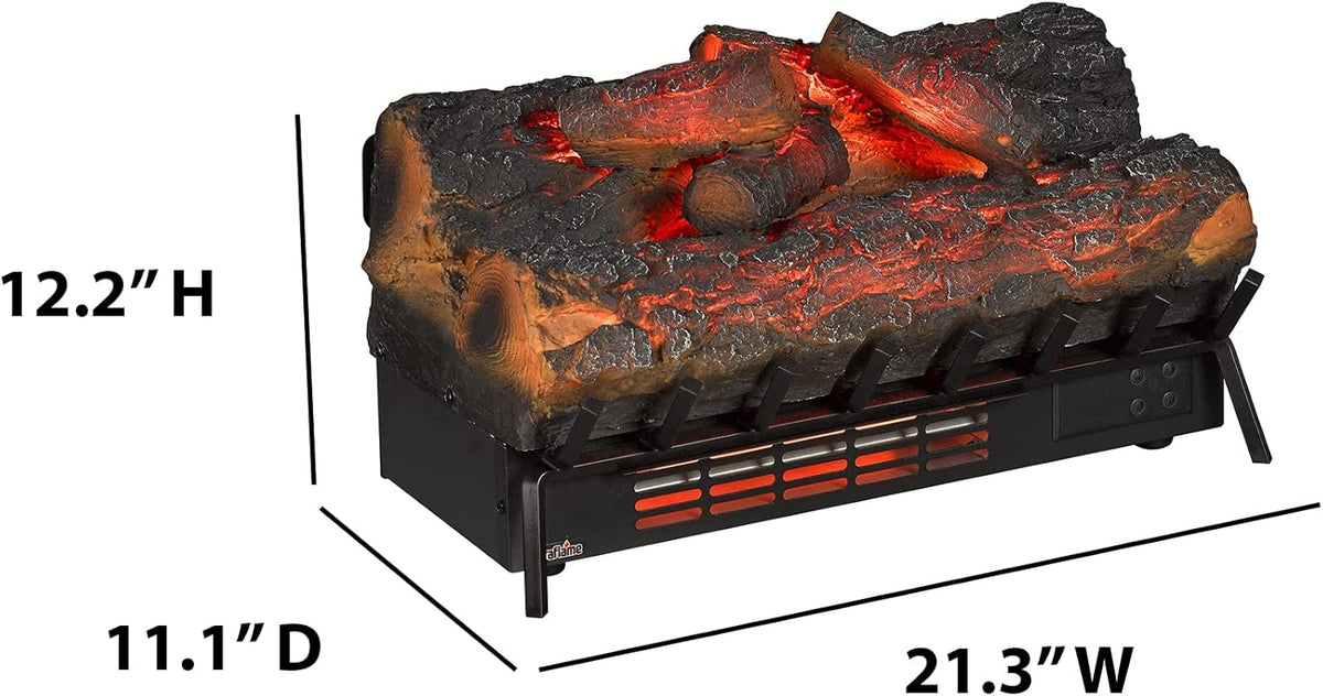 Rustic Pine Electric Log Set Heater with Remote Control E812488