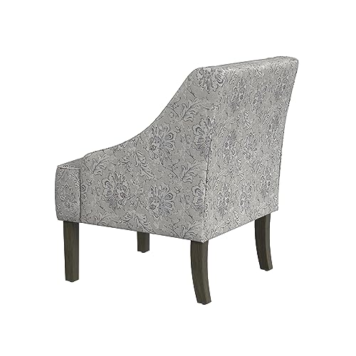 Velvet Swoop Arm Accent Chair Suri Blue M78131