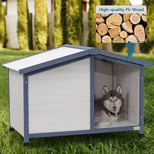 White Small Dog House with PVC Roof G8538