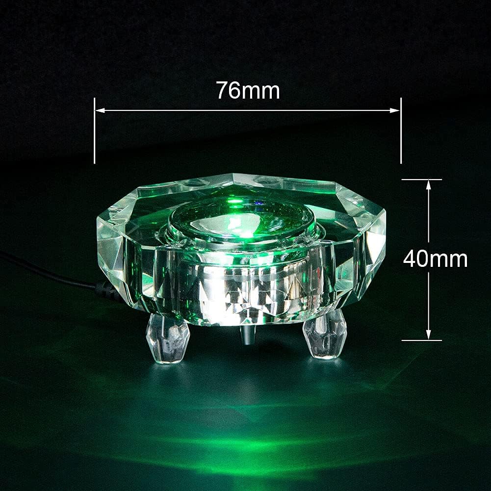 Crystal LED Light Base Multicolor Auto Flashing Pedestal K52762
