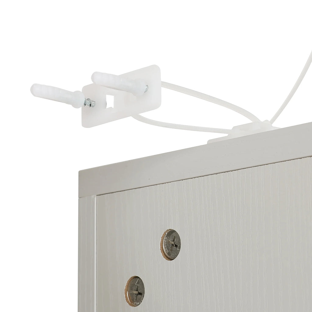 White 4 Door Tall Corner Storage Cabinet F89801