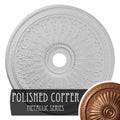 Oakleaf Ceiling Medallion Hand-Painted Polished Copper Q9439