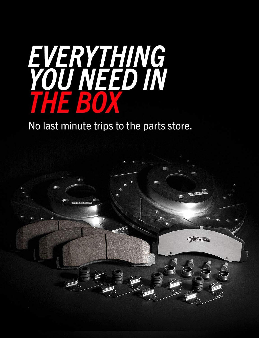 Rear Z36 Truck & Tow Brake Kit, Carbon Fiber Ceramic Brake Pads and Drilled/Slotted Brake Rotors E154810