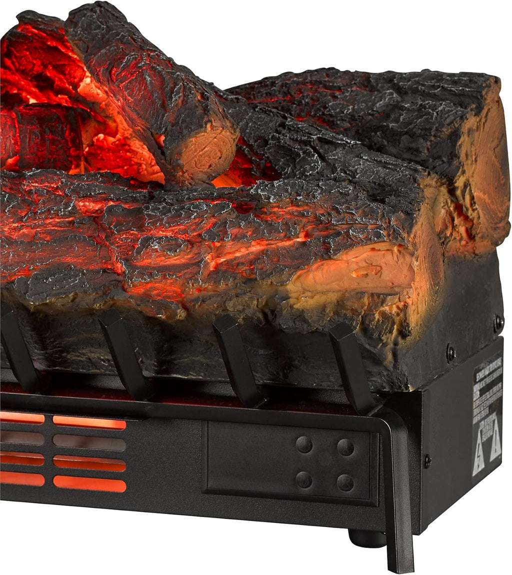 Rustic Pine Electric Log Set Heater with Remote Control E812488