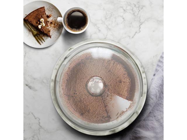 Marble Cake Stand Base with Glass Cover Dome S408739