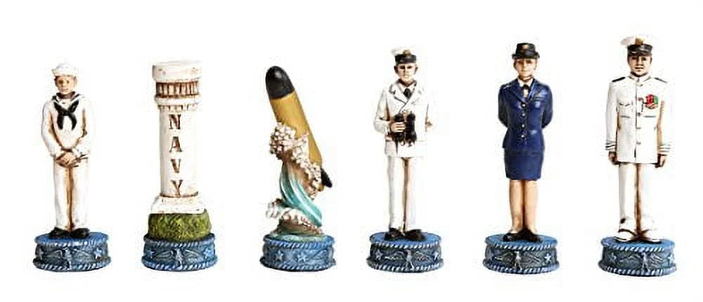 Hand Painted Glass Board Military Chess Set P6168